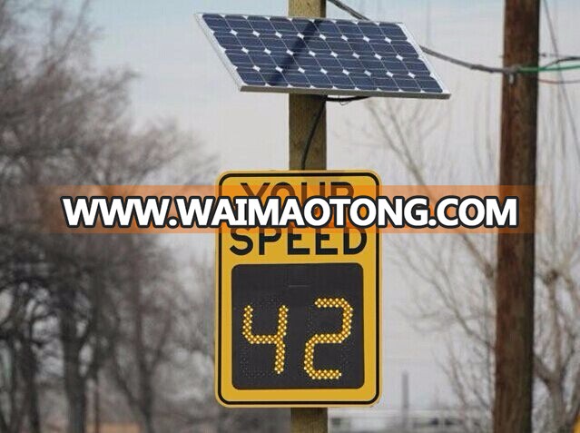 Hot Portable Road Safety Traffic Solar Powered Electronic Limit Warning Sign Radar Speed