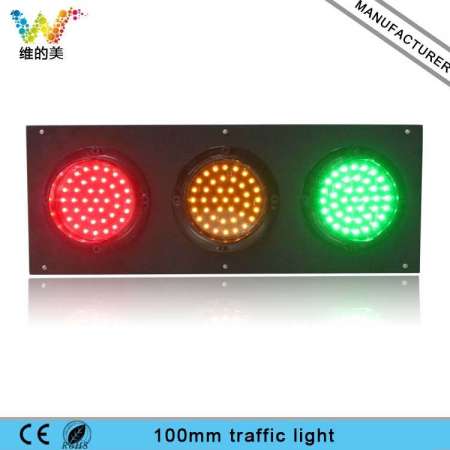 Customized 100mm Stainless Steel 3 Aspects Mini Traffic Signal Light