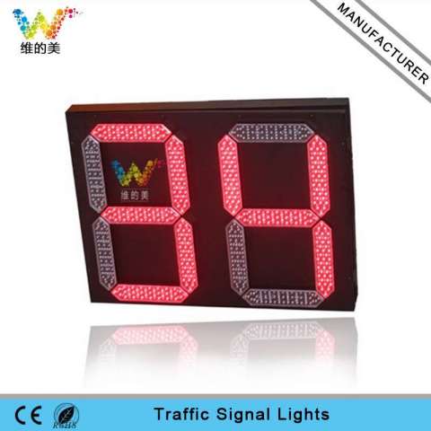 2 Digital Red Green LED Countdown Timer Traffic Light