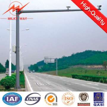 Q345 4m / 6m Galvanized Traffic Light Pole Signal Customization Available