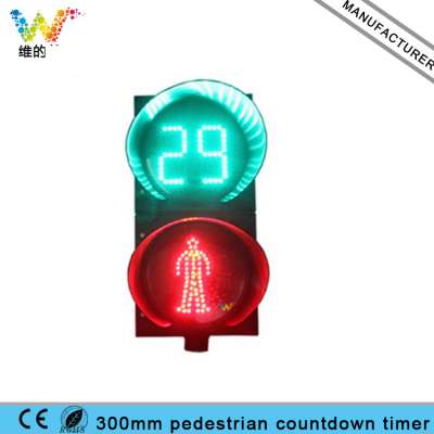 China Manufacturer 300mm Countdown Timer Pedestrian Traffic Light