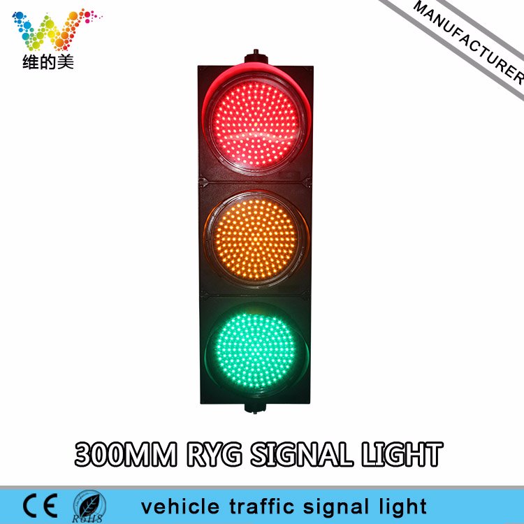 Poly Carbonate Red Yellow Green 300mm Traffic Signal Light