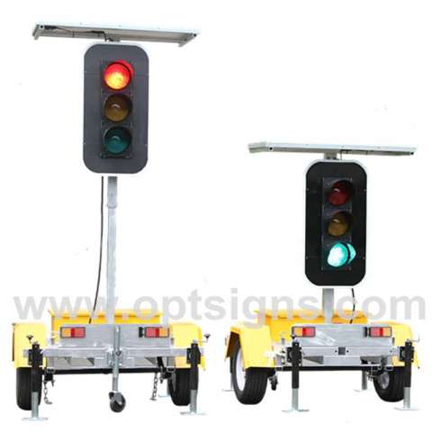 Optraffic OEM Cost Effective Mobile Portable Solar Traffic Lights, LED Traffic Lights, Traffic Lights