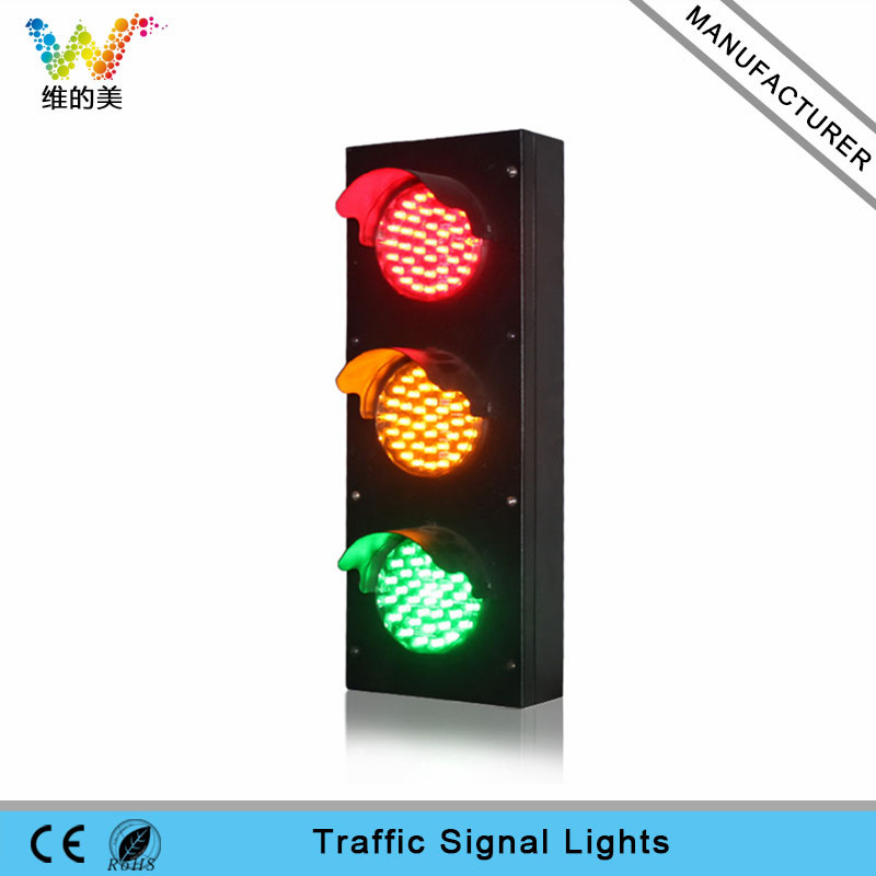 Mini 100mm Red Yellow Green Parking Lots LED Traffic Light