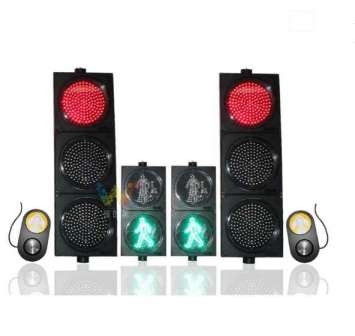 Button Push Pedestrian Roadway Traffic Signal Light